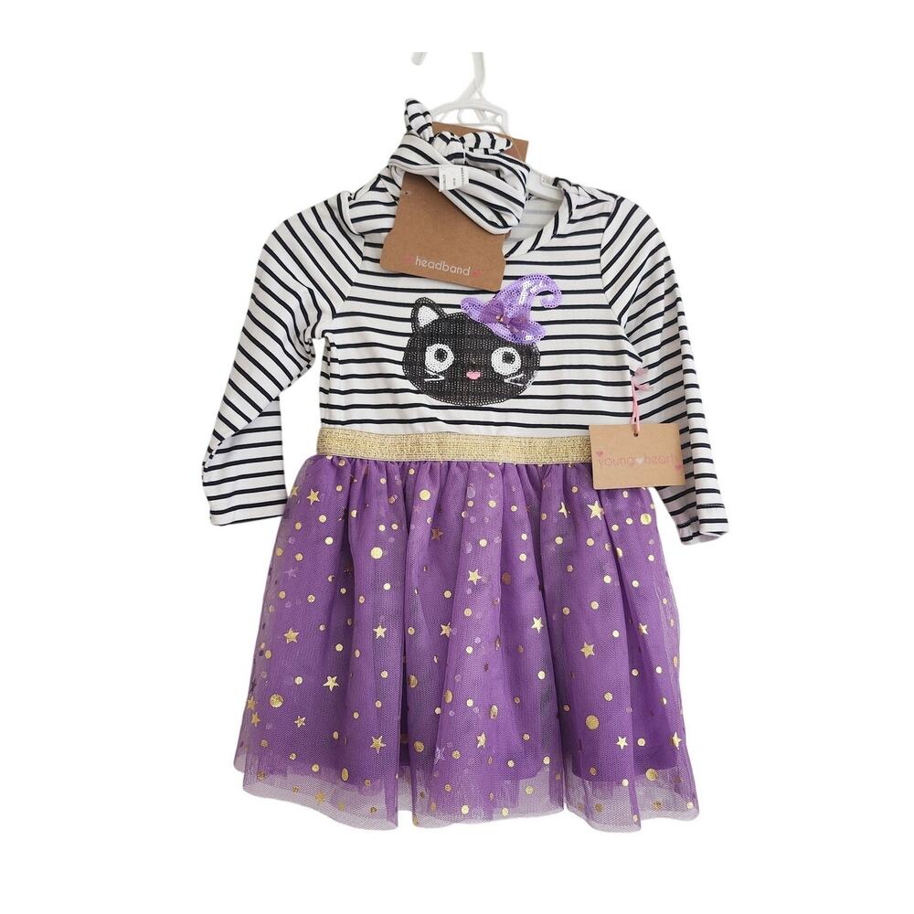 12M New Young Hearts Cat Dress
